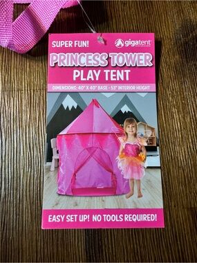 NWT Gigatent Super Fun Princess Tower Play Tent Pink Castle Playhouse